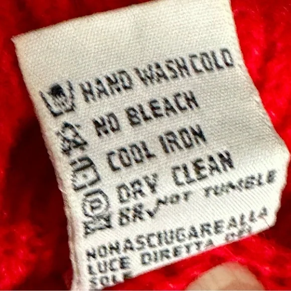 United Colors Of Benetton Red and Purple Turtleneck Sweater Cabincore 90s Vibes - Picture 2 of 9